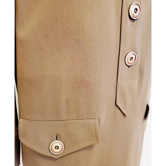 Vintage Moschino Couture Collar Dress with Bold Buttons Sz6